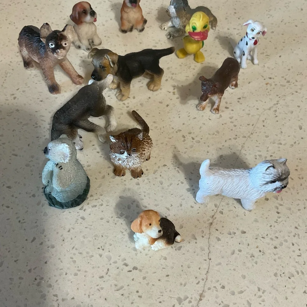 Assorted Small Pet Figurines Set